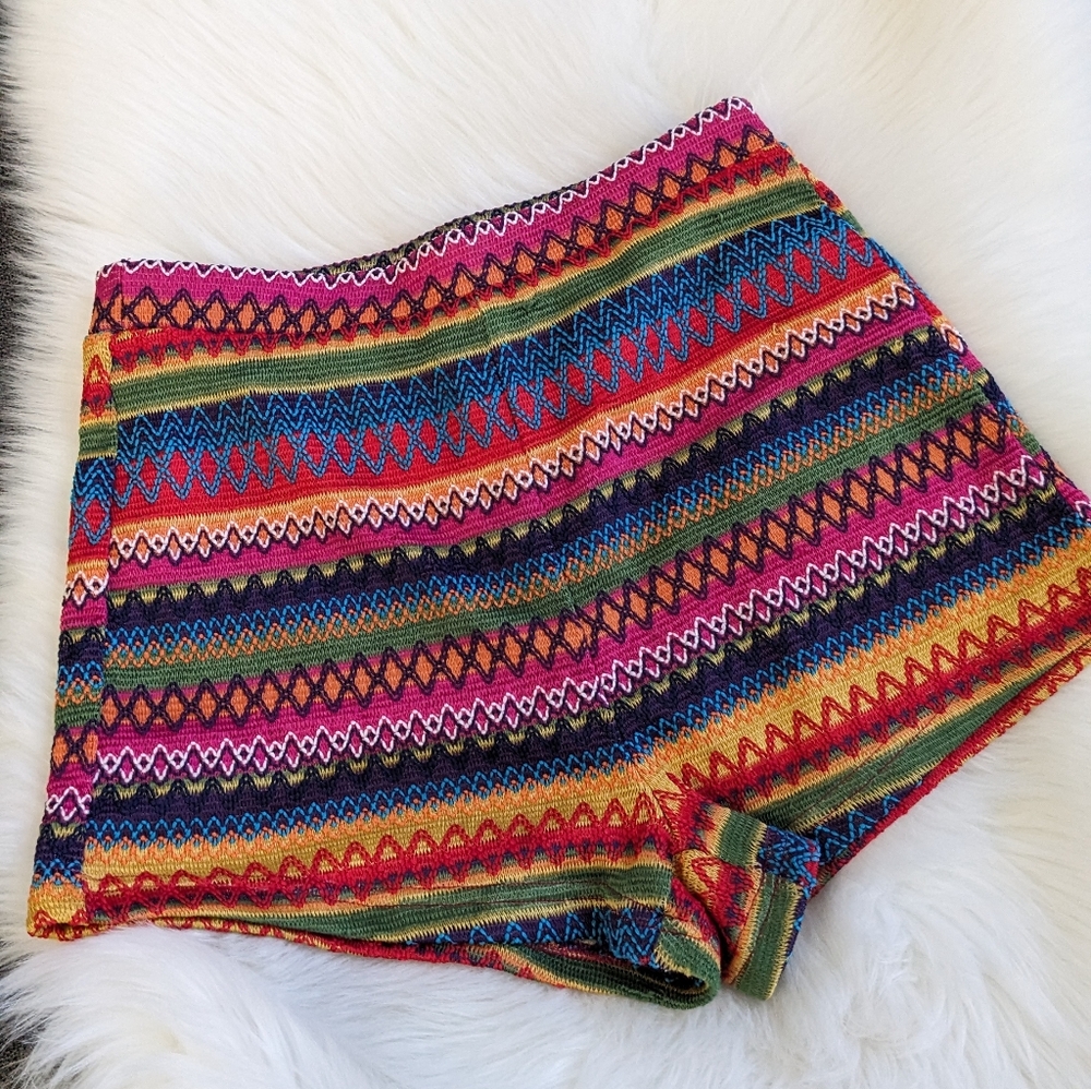 EUC Colorful Patterned Women's Shorts